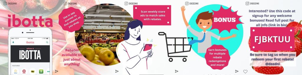 Ibotta Infographic - Scan receipts, match with store ads, earn bonuses.