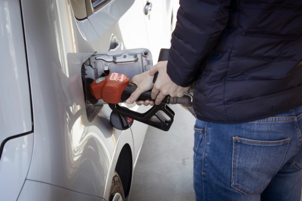 Person getting gas