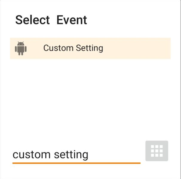 Tasker Custom Setting