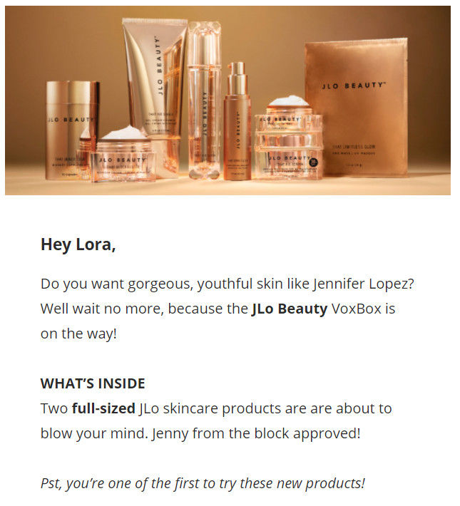 Influenster Vox Box Email