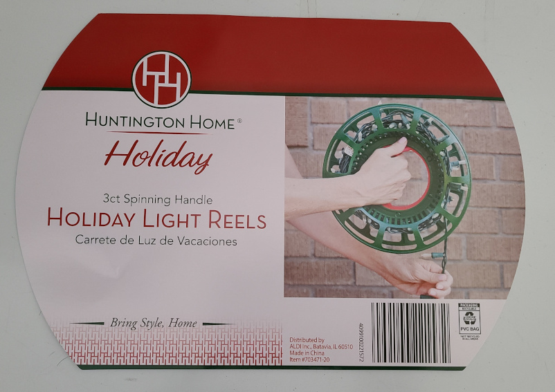 Huntington Home Holiday Light Reels Packaging