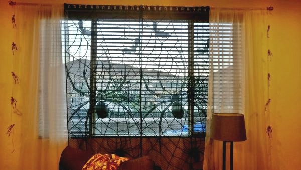 Halloween Spiderweb Curtains from Amazon