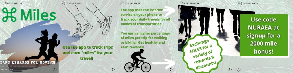Miles App Information Graphic - Earn Rewards for Moving!