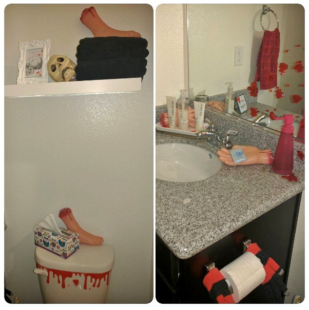 Halloween Decor in Bathroom