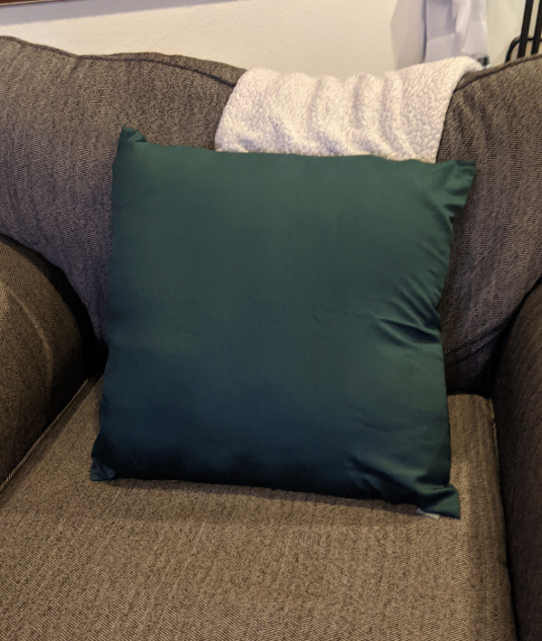 4 Pack Cotton Pillow Cases 18x18" in Dark Green