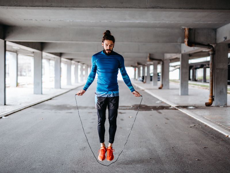 Jumping rope is an amazing exercise you can do anywhere, even under a bridge!