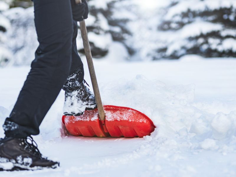 Get fit and make money shoveling snow during the winter.