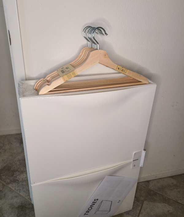 Hangers and Shoe cabinets from Ikea