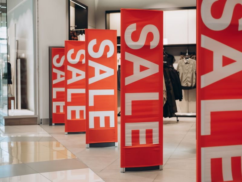 Store sales help you save on purchases!